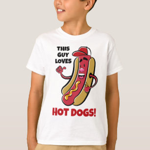 Aangepaste tekst Hot Dog T-shirt