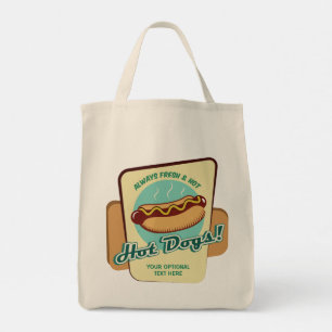 Aangepaste tekst Hot Dog Tote Bag