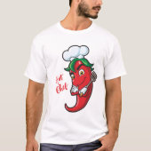 Aangepaste tekst Hot Pepper Chef T-shirt (Voorkant)