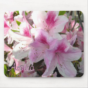 Aangepaste tekst Hot Pink Azalea Flower Photo Mous Muismat