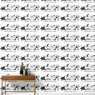 Aangepaste tekst Huisdieren Illustratie Behang