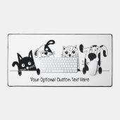 Aangepaste tekst Huisdieren Illustratie Bureaumat (Keyboard & Muis)