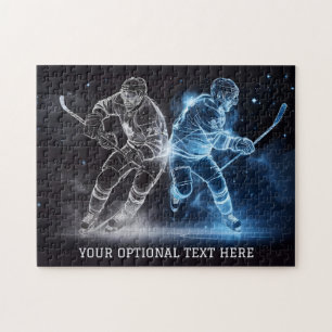 Aangepaste tekst Ice Hockey Legpuzzel