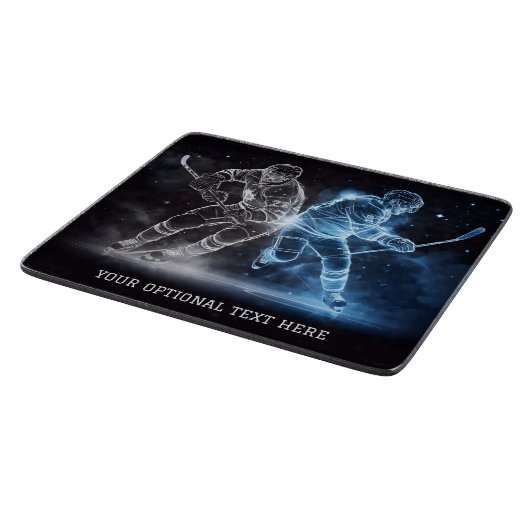 Aangepaste tekst Ice Hockey Snijplank (Hoek)