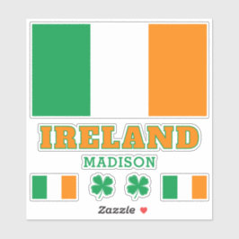 Aangepaste tekst Ierland Sticker