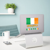 Aangepaste tekst Ierland Sticker (Laptop op bureau)