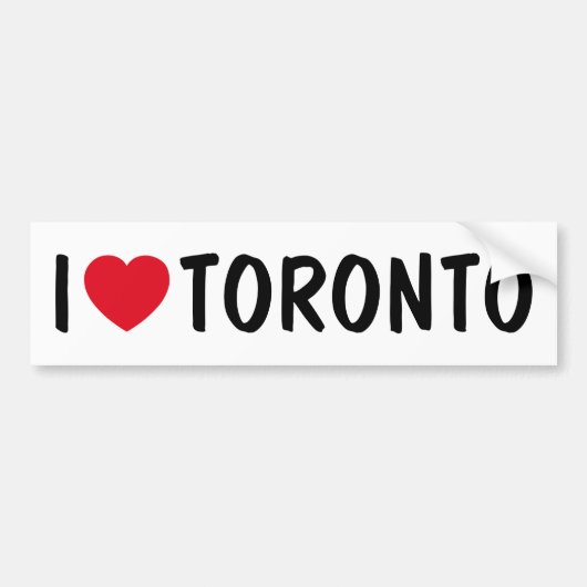 Aangepaste tekst Ik hou van Toronto Bumpersticker (Voorkant)