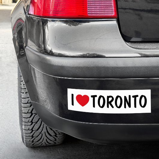 Aangepaste tekst Ik hou van Toronto Bumpersticker