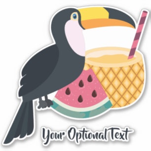 Aangepaste tekst Illustratie aanraakvlak Sticker