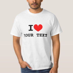 Aangepaste tekst in het hart op shirten   Maak je  T-shirt