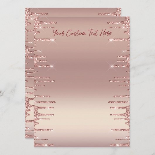 Aangepaste tekst in het menu roos Gold - Uw letter (Voorkant / Achterkant)