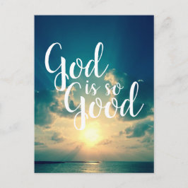 Aangepaste tekst Inspirerend zon en Zee God is zo  Briefkaart