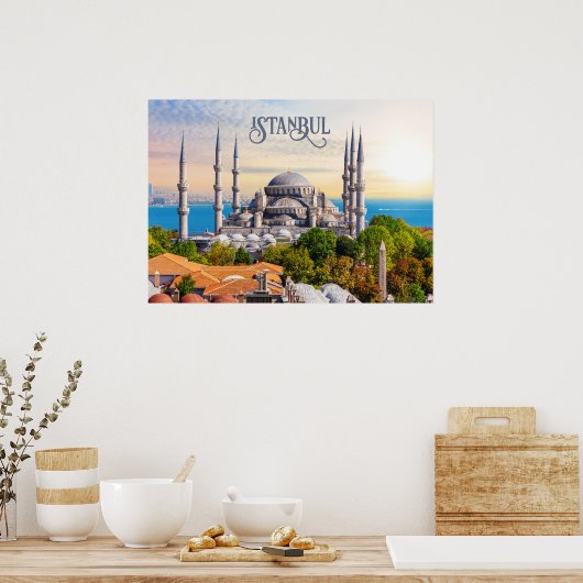 Aangepaste tekst Istanbul Poster (Keuken)