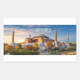 Aangepaste tekst Istanbul Rechthoekige Sticker