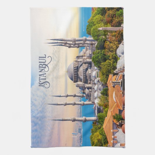 Aangepaste tekst Istanbul Theedoek (Verticaal)