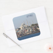 Aangepaste tekst Istanbul Vierkante Sticker (Envelop)