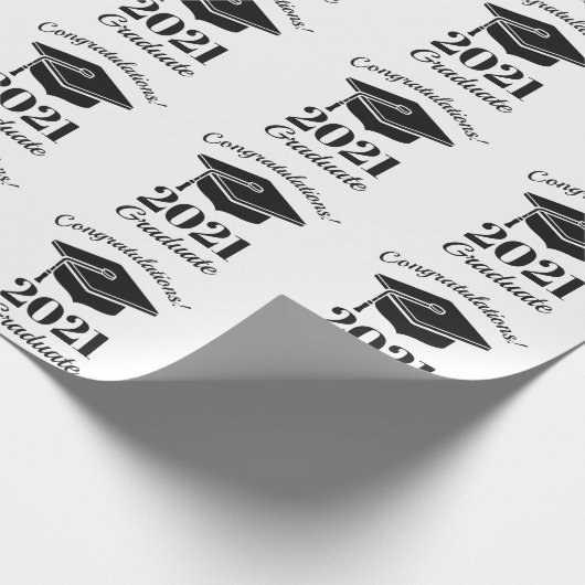 Aangepaste tekst & jaar Afstuderen Cadeaupapier (Hoek)