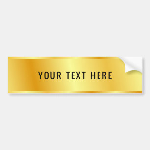Aangepaste tekst Je Logo hier elegant Faux Gold Bumpersticker