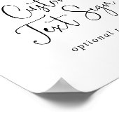 Aangepaste tekst kalligrafie fancy script bord poster (Hoek)
