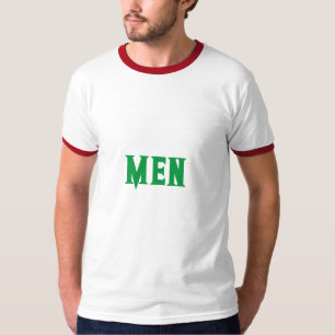 Aangepaste tekst Kelly groene kleur heren ringer T-shirt