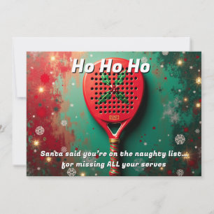 🎾🎄Aangepaste tekst, Kerstman Zag Je Opslag… en K Feestdagenkaart