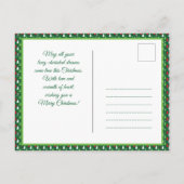 Aangepaste tekst 💚 🤍 kerstmis 💔 tennis briefkaart (Achterkant)