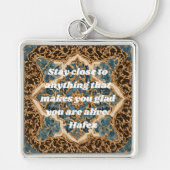 Aangepaste tekst Khatam Marketry Perzische kunst g Sleutelhanger (Voorkant)