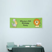 Aangepaste tekst kinderen banner dierillustraties (Beurs)