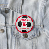 Aangepaste tekst Kinderen Football leeftijd Ronde Button 7,6 Cm (In situ)