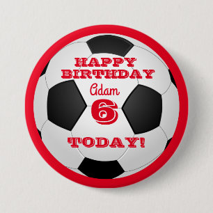 Aangepaste tekst Kinderen Football leeftijd Ronde Button 7,6 Cm