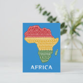 Aangepaste tekst & kleur Afrika Briefkaart (Staand voorkant)