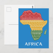 Aangepaste tekst & kleur Afrika Briefkaart (Voorkant / Achterkant)