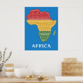 Aangepaste tekst & kleur Afrika Poster (Keuken)