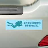 Aangepaste tekst & kleur duiken bumpersticker (Op auto)