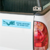 Aangepaste tekst & kleur duiken bumpersticker (Op Truck)