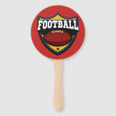 Aangepaste tekst & kleur Football Logo hand fans Handwaaier (Voorkant)