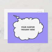 Aangepaste tekst & kleur Gedachtebel Briefkaart (Voorkant / Achterkant)