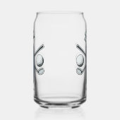 Aangepaste tekst & kleur Golf Blikvorm Glas (Links)