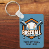 Aangepaste tekst & kleur honkbal sleutelhanger (Voorkant)
