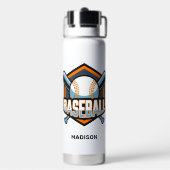 Aangepaste tekst & kleur honkbal waterfles (Achterkant)