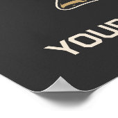 Aangepaste tekst & kleur honkbalspeler poster (Hoek)