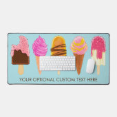 Aangepaste tekst & kleur Ice Cream Bureaumat (Keyboard & Muis)