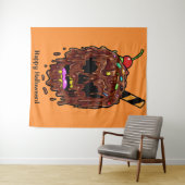 Aangepaste tekst & kleur Ice Cream Skull tapestry Wandkleed (In Situ (horizontaal))