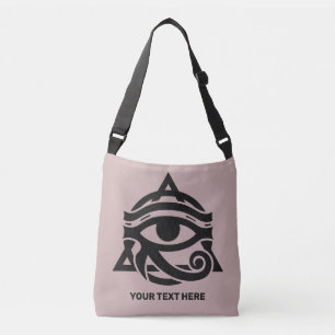 Aangepaste tekst & kleur oog van Horus Crossbody Tas