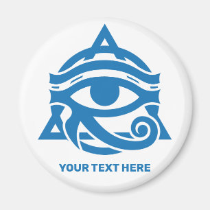 Aangepaste tekst & kleur oog van Horus Magneet