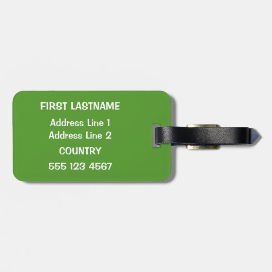 Aangepaste tekst & kleur Panda bagagelabel 1/4 (Achterkant horizontaal)