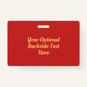 Aangepaste tekst & kleur Pizza Slice badges (Achterkant)