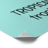 Aangepaste tekst & kleur roze flamingo poster (Hoek)