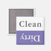 Aangepaste Tekst & Kleur Schone Vuile Vaatwasser K Magneet (Voorkant / Achterkant)