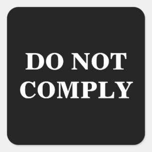 Aangepaste tekst/kleur zwart Pro-vrijheid voldoet Vierkante Sticker